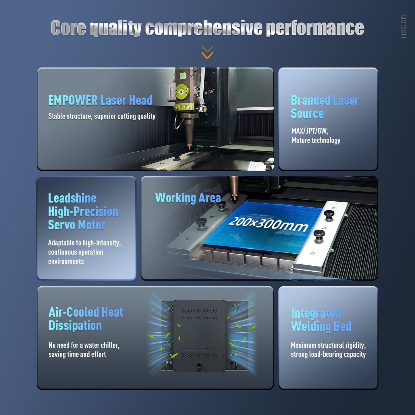 SFX-2030 Air-cooled Precision Fiber Laser Cutting Machine 1200W Laser Cutter for Precision Metal Cutting
