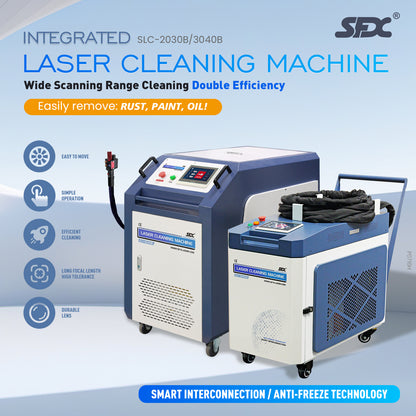 SFX 2000W/3000W Integrated Fiber Laser Cleaning Machine Laser Rust Oil Paint Remover