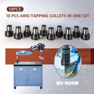 TC820 ANSI Collets 10 pcs ANSI Tapping Collet Chuck TC820 Tapping Adapters for M24HR Electric Tapping Machine