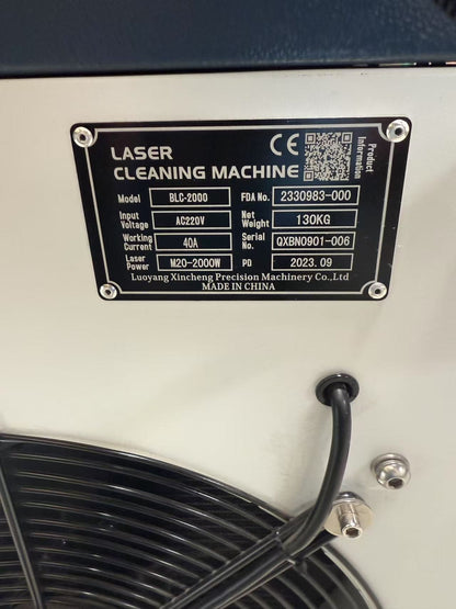 US Stock 80% New SFX Laser Cleaning Machine 2000W MAX Portable Handheld Laser Cleaner 20m for Rust Paint Oil Oxide