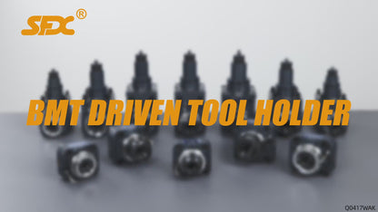 SFX BMT65 Radial and Axial BMT DrivenTool Holder CNC Lathe with ER40 Collet Chuck External Clamping