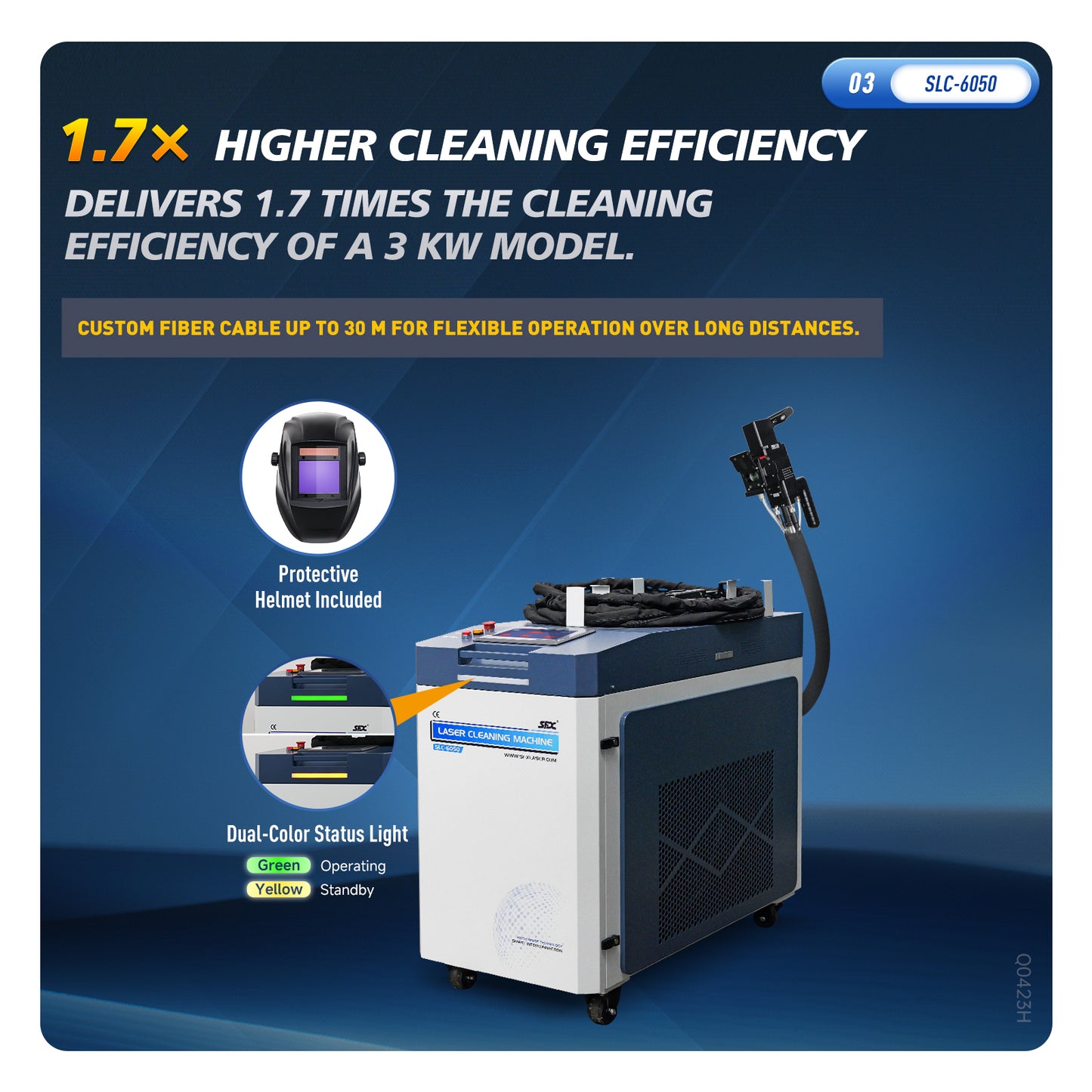SFX Laser 6000W Laser Cleaning Machine Handheld Continuous Laser Cleaning Machine High Efficiency 500mm Scannning Width